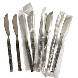 NWOT  Stainless Butter Knife Flatware Ameris Pattern Set of 8